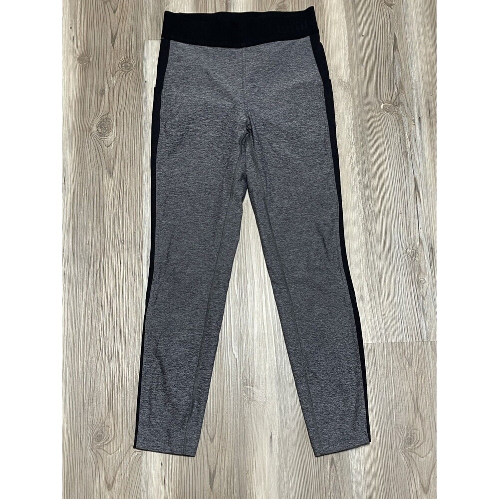 Lululemon Womens Size 8 Box It Out Leggings Pants Black Gray Pockets Luxtreme